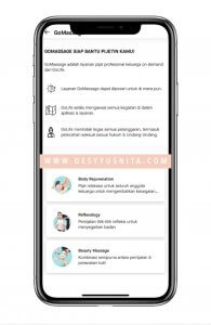 Fitur GoMassage di GoLife