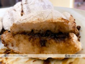 Bagian dalam pempek tunu