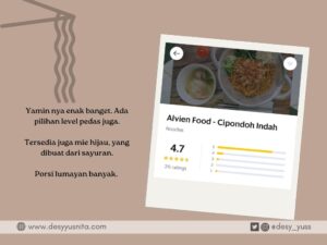 Rekomendasi Mie Ayam di Tangerang, Bakmie Alvien