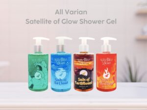 SATELLITE OF GLOW ELEMENT SUDS SHOWER GELS