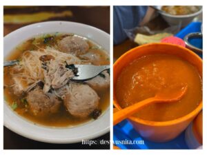 Penampakan Bakso Mas Kumis, Dengan Potongan Daging
